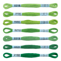 Нитки для вышивания Gamma набор мулине " СПЕКТР" 100% хлопок 7 x 8 м apple