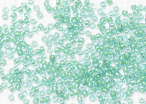 Бисер Япония круглый 15/0 10 г 0954 вода/светлый нарцисс, окрашенный изнутри