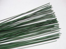 "Fiorico" FIW-0.55 Проволока флористическая в оплётке 0.55 мм 30 шт. 40 см №01 зеленый